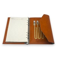 Portafolio Profesional Ecológico de Cuero, Carpeta de Documentos A4, Bloc de Notas de Tapa Dura, Portafolio con Logotipo Personalizado, Cosido y Encuadernado
