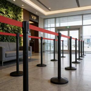 Poste <span class=keywords><strong>de</strong></span> Seguridad <span class=keywords><strong>Popular</strong></span> con Base Redonda <span class=keywords><strong>de</strong></span> Hierro Rellenable con Arena y Poste <span class=keywords><strong>de</strong></span> Acero Inoxidable para un Control Confiable <span class=keywords><strong>de</strong></span> la Multitud - Product Image 3