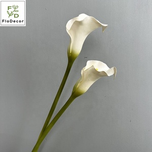 Flor de Lirio de Cala Artificial de Alta Calidad de 75 cm, de PU, Tacto Real, Color Blanco Borgoña, para Decoración de Bodas, Sala de Estar, Mesa del Hogar - Product Image 3