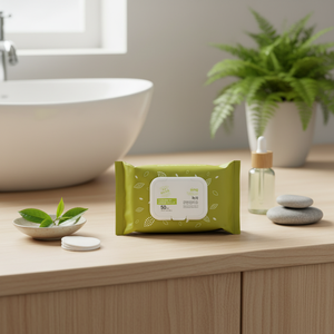 50 Sheet Green Tea Face Washing Tissue Natural Cleansing Product - Product Image 3