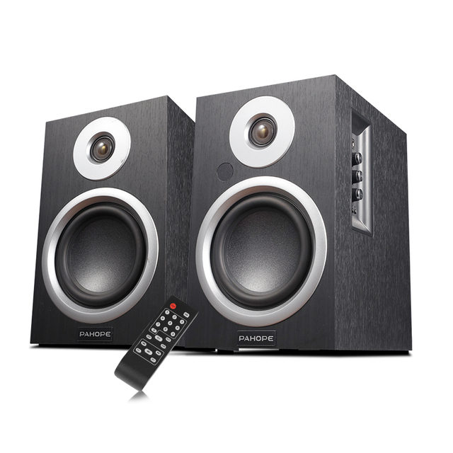 Home 2.0 Active Hi-Fi Bookshelf Speakers Living Room Stereo Sound Speaker System with USB, AUX , BT , Function