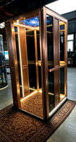 Pièces d'ascenseur pour villa moderne minimaliste en acier inoxydable, cabine d'ascenseur, décoration intérieure de luxe, fonctionnement silencieux, sécurité