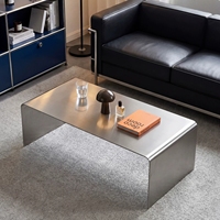 Table basse rectangulaire en acier inoxydable de qualité supérieure, style Bauhaus, design minimaliste italien, table mobile pour salon