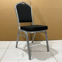 Chaise de banquet empilable à succès avec housse, structure métallique, pour hôtels et salles de réception, Singapour