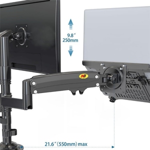 Support de bureau pour écran LCD/TV de 22 à 32 pouces NORTH BAYOU NB H180 FP-<span class=keywords><strong>2</strong></span> avec bras double articulé à ressort à gaz - Product Image 4