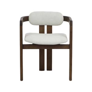 Runxi Modern <span class=keywords><strong>Pamplona</strong></span> Lounge Sillón Silla de comedor de Augusto Savini Cojín de cuero de tela tapizada Marco de madera maciza - Product Image 1