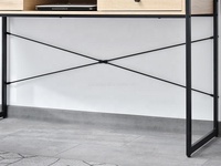 Bureau d'ordinateur moderne ergonomique avec tiroir de rangement, résistant à l'eau, multifonctionnel, support en métal robuste pour poste de travail à domicile