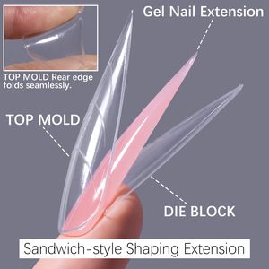240 pz/scatola <span class=keywords><strong>Unghie</strong></span> Finte Acriliche Dual Form Press-on, Punte Morbide in Gel per <span class=keywords><strong>Nail</strong></span> <span class=keywords><strong>Art</strong></span> e Design da Salone - Product Image 3