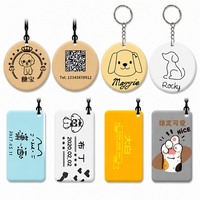 Tag NFC pour animaux de compagnie, puce Fudan F1108, code QR variable, étiquette PVC pour chien, pour la récupération des animaux perdus, le suivi et les informations sans contact