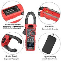 HT208D Multimeter Clamp Meter Digital AC Terlaris dengan True RMS 6000 Counts dan Jangkauan 36mm