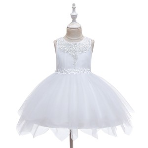 Robe de <span class=keywords><strong>demoiselle</strong></span> d'honneur fille en couches pour enfants de fleur brodée rose adaptée à la robe de soirée des enfants de bal - Product Image 5