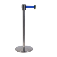 Barrière Rétractable en Acier Inoxydable de 900 mm de Haut avec Bande de 2 m pour Stand de Salon Professionnel et Contrôle de la Foule dans les Halls d'Hôtel
