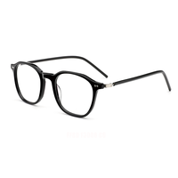 Petites montures de lunettes rondes en acétate pour femmes de luxe avec motif solide