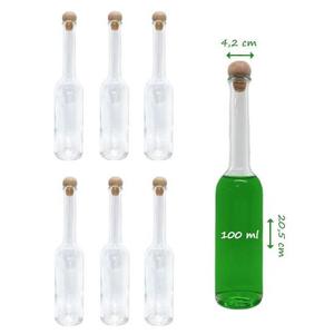 Decorative Glass <b>Bottle</b> 100ml With Cork <b>Stopper</b> For Home Decor - Product Image 2