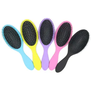 Escova de cabelo profissional 5 cores, para salão de beleza, cuidados com o cabelo, escova massageadora