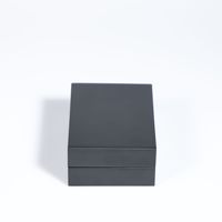 Boîte à bijoux carrée personnalisée en cuir brossé EVERWIN avec fermeture à boucle pour bagues, colliers, bracelets, chaînes de corps - Boîte cadeau