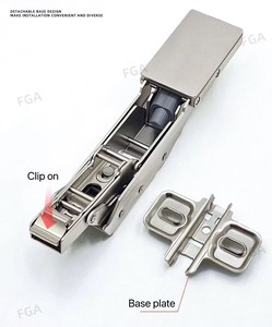 Stainless Steel Furniture Hinge 110 Degree Full Mortise Adjustable Soft Closing Glass <b>Door</b> Cabinet Joint 35mm Cup Diameter - Product Image 5