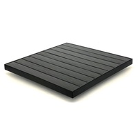 Mesa de Comedor Comercial de Aluminio y Polimadera para Exteriores, Patio, Restaurante, Jardín, Muebles Duraderos con Tablero de Madera Plástica
