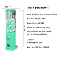 Machine distributrice de capsules cylindriques en promotion, machine Gachapon à monnayeur, distributeur de jouets à grosses boules pour centres de jeux pour enfants et bars