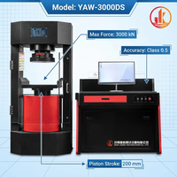 Machine d'essai de compression entièrement automatique YAW-3000DS 3000kN pour l'essai de résistance du béton et du ciment, testeur hydraulique 300 tonnes