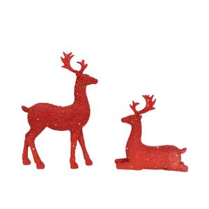 Décorations de Noël pour centres commerciaux et hôtels : Ornements lumineux en forme de cerf en résine, blocs de construction pour vitrines, accessoires d'ambiance festive - Product Image 5