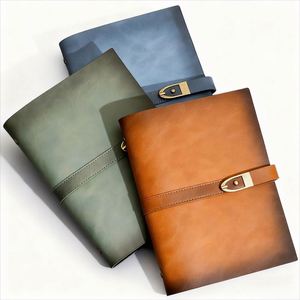 Hot-selling Custom Cowhide Business Gift Set Customizable Logo Color A5 Notebook Gift <b>Box</b> Corporate Gift Office Use Offset - Product Image 3