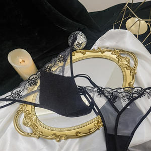 <span class=keywords><strong>Mini</strong></span> <span class=keywords><strong>string</strong></span> érotique pour femme, <span class=keywords><strong>string</strong></span> sexy en dentelle, culotte de bikini pour femmes, culotte sexy transparente en dentelle et en maille pour jeunes femmes, strings bon marché - Product Image 3