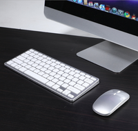 Ensemble clavier et souris sans fil rechargeable, clavier et souris sans fil ultra-minces portables pour ordinateur de bureau, ordinateur portable