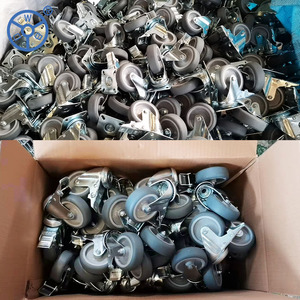 Wbd rodas de parafuso, 50mm pequeno giratório tipo castor poliuretano rodas parafuso 1.5 polegadas rodas com freio - Product Image 6