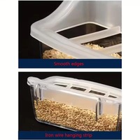 ODM&OEM Mangeoire et abreuvoir pour oiseaux rectangulaires transparents anti-déversement écologiques en plastique pour usage intérieur