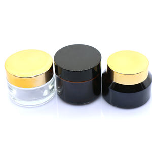 Frascos de vidrio para loción, frascos de lujo de 15g, 30g, 2oz, 4oz, 8oz, ámbar esmerilado, crema facial transparente, frascos de vidrio cosméticos <span class=keywords><strong>con</strong></span> tapa - Product Image 4