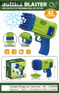 Venta al por mayor de juguetes de verano al aire libre-32 agujeros de burbuja ametralladora cohete <span class=keywords><strong>Boom</strong></span> Bazooka-Juguetes de plástico para niños - Product Image 4