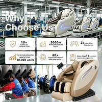 Fauteuil de massage électrique pour le corps entier, zéro gravité, shiatsu, airbag, chauffage, rouleau pour les pieds, fauteuil inclinable Bluetooth pour la maison