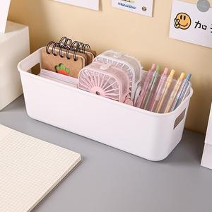 Plastic Storage <b>Box</b> Rectangle White Desktop Organizer For Phone Cases Cosmetics Socks <b>Snacks</b> Sundries - Product Image 4