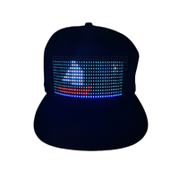 Gorras LED con Pantalla de Mensajes Programable Controlada por Aplicación, Gorras LED Intermitentes para Fiestas, Gran Venta 2022