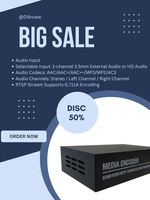 Mini Codificador Digital IPTV H.265 H.264 HD a IP 2-Stream NVR Compatible con RTSP UDP HTTP HLS SRT