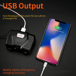 Lampe frontale ultra-lumineuse rechargeable par USB, à focalisation réglable, pour l'extérieur - Product Image 5