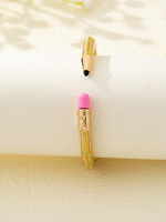 Bracelet ouvert minimaliste rétro en forme de crayon, bracelet de luxe exquis pour femmes
