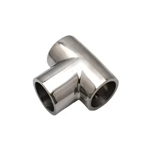 Hot sale marine grade stainless steel pipe fittings 90 degree 3-way connector for boat accessories