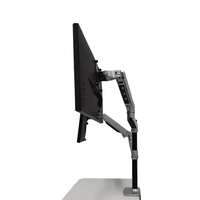 Support de moniteur de bureau à double écran Support de moniteur en aluminium à double bras réglable en hauteur Support de moniteur stable