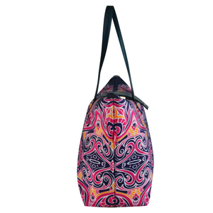 Summer Souvenir with Custom Printed Logo Large Summer Women's Trendy Sea Beach <b>Folding</b> Polyester Tote <b>Bag</b> - Product Image 3