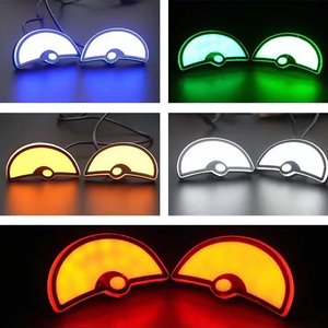 Phổ Xe <span class=keywords><strong>LED</strong></span> Ma Quỷ Mắt Ánh Sáng Mắt Quỷ Đèn Pha Xe Máy <span class=keywords><strong>Mini</strong></span> Lần Lượt Tín Hiệu Flasher Đuôi Đèn Tự Động Trang Trí Đèn - Product Image 4