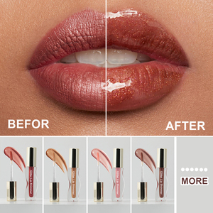 Vente en gros OEM Brillant à lèvres scintillant pour végétalien Brillant à lèvres brillant avec logo personnalisé Brillant à lèvres scintillant de marque privée - Product Image 2