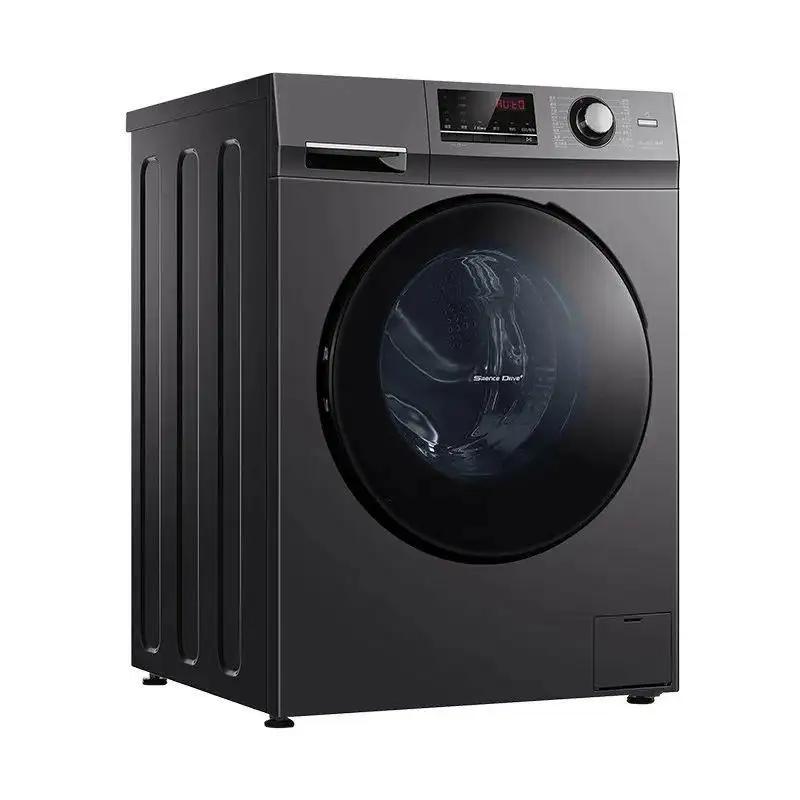 Haushalt große kapazität intelligent 10 kg variable frequenz vollautomatische frontlader waschmaschine mit heißtrocknung 2-in-1