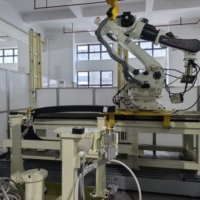 Rail linéaire pour robot industriel 7ème axe, portique surélevé de 3 mètres, axe de translation pour charges lourdes, automatisation de ligne de production, moteur PLC