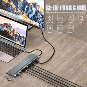 12-In-1 <b>Multi</b> Function Multifunction USB C USB-C Type-C to 4K Multifunctional Hub Adapter Docking Station 12 in 1 - Product Image 4