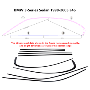 Оптовая продажа, автомобильные аксессуары, черные дверные хромированные оконные декоративные накладные полосы для BMW <span class=keywords><strong>3</strong></span>-Series E46 1998-2005 - Product Image 5