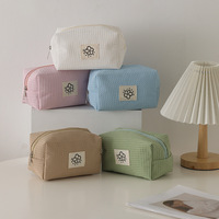 Sac de rangement pour maquillage coloré et tendance avec fermeture éclair et logo personnalisé pour les voyages