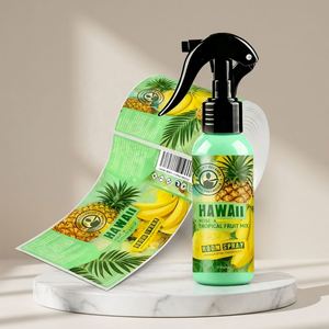 Étiquettes autocollantes imperméables en rouleau pour produits chimiques de nettoyage domestique FX Custom, pour l'emballage de flacons pulvérisateurs de soins à domicile - Product Image 1