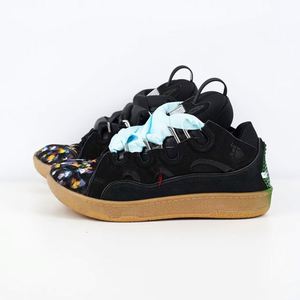 รองเท้าผ้าใบแฟชั่นสุดหรูระดับไฮเอนด์ปี 2025 แบรนด์ดีไซเนอร์ Lanvine ของแท้ ผู้ชาย ระบายอากาศได้ดี ผลิตจากผ้าฝ้าย เพิ่มความสูง - Product Image 1